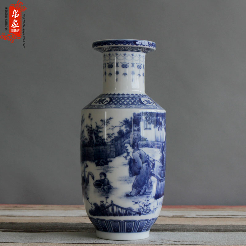 Jingdezhen porcelain ceramic rich ancient frame sketch porcelain decorative flower household mesa furnishing articles