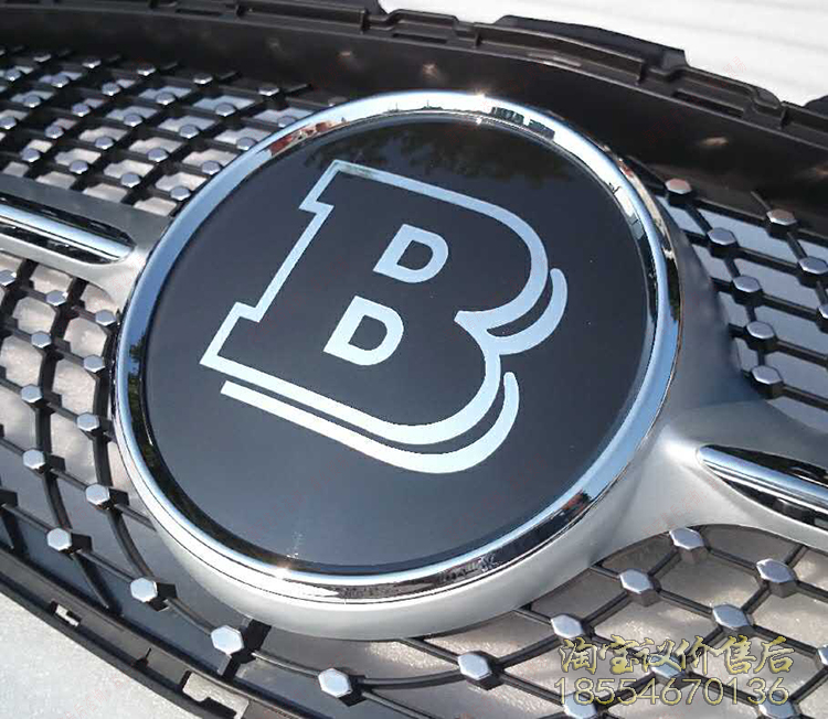 奔驰巴博斯brabus改装金属车标cegslk级博速3d立体车身贴尾标字标