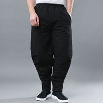 New winter linen zen cotton pants mens Hanfu winter Chinese retro style Darth Vader thickened padded cold monk pants