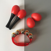 Early Education Center recommends Orff instrument baby sand hammer red ball hand rattle baby hand grip sensory toy