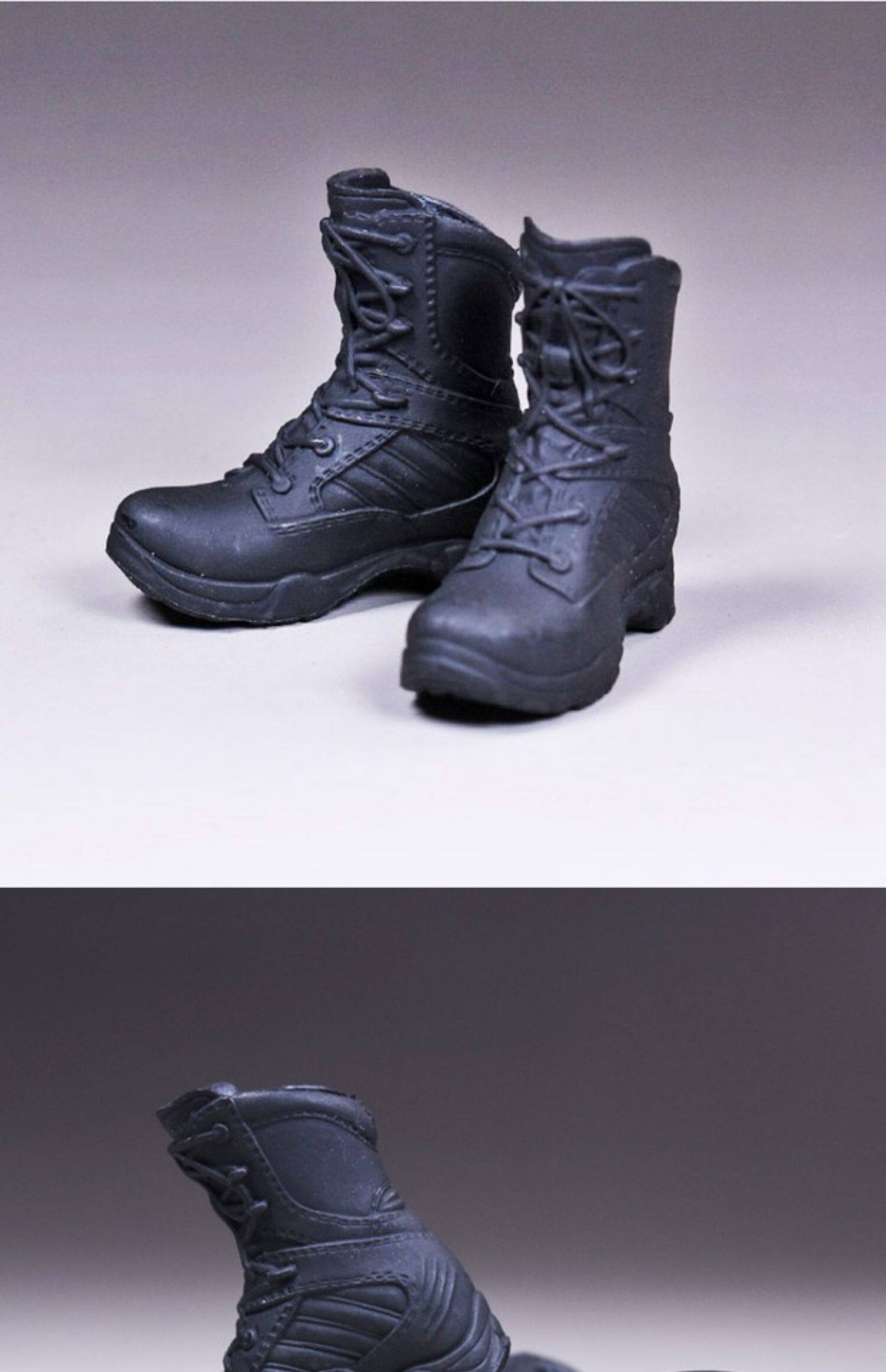 1/6 女 兵人vstoys 女警 作战靴军事风格鞋子 适合 拆脚素体