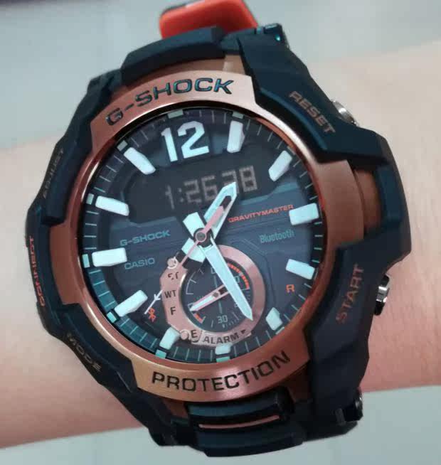 卡西欧手表男g-shock空霸gr-b100-1a3/1a2/1a4太阳能蓝牙防水男表_双