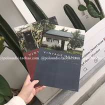 ins illustration oil painting retro country landscape card