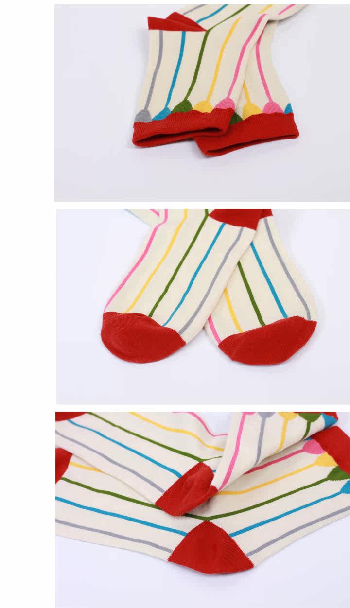 活泼可爱个性圣诞小丑系列女士卡通中筒袜全棉袜子