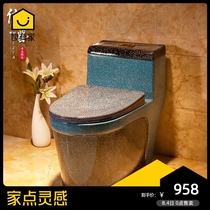 Color toilet art toilet siphon type simple toilet toilet toilet household toilet mute 036