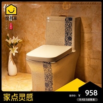 Chinese toilet toilet retro toilet toilet toilet Household antique blue and white art ordinary toilet 037