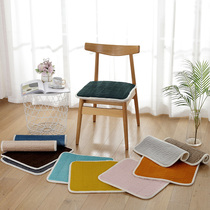 Pure Color Plush Cushion Chair Cushion Chair Cushion Dining Chair Cushion Student Chair Cushion Thin Office Car Seat Cushion Non-slip