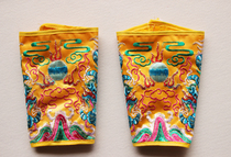 Religious goods Tianlong embroidery Double Dragon flat embroidery Double Dragon play beads child clothes hand sleeves and feet sleeves