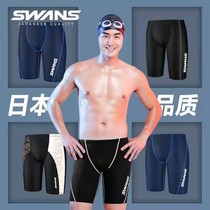 SWANS rhyme mens professional training 50% swimming pants Fashion comfort anti-chlorine-resistant spa beach swimming trunks