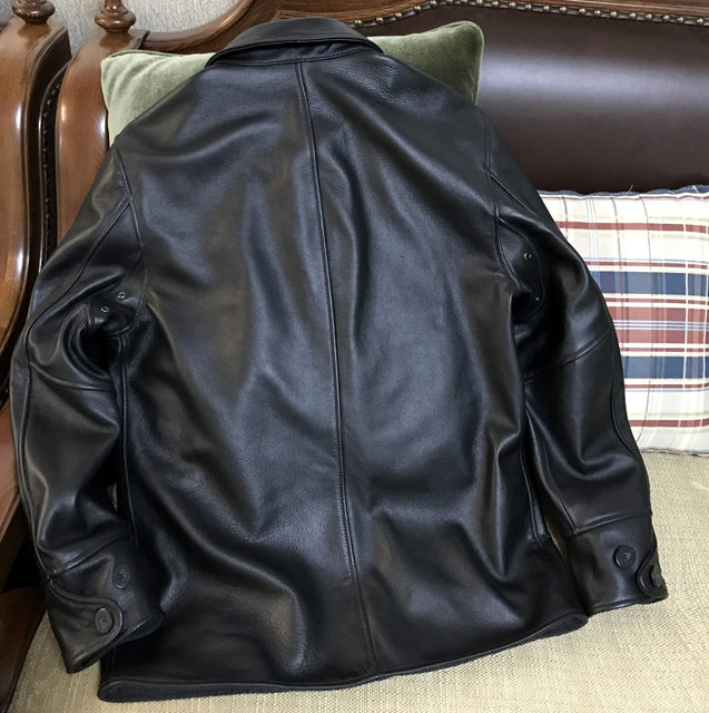 ລຸ້ນລາຄາບໍ່ແພງຂອງ gatekeeper replica Haining first-layer cowhide leather jacket men's coat ມີ 2 ສີ