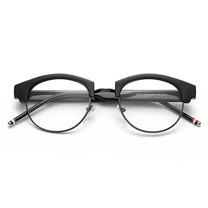文艺范复古眼镜框黑框平光镜个性男女通用眼镜架可配近视圆框眼镜产品展示图5