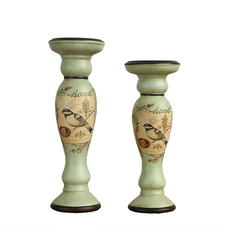 American country deling silk ceramic candlestick furnishing articles delicate household soft adornment ornament sitting room product