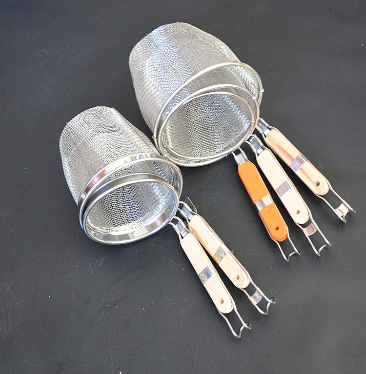 加大日式粉篱不锈钢 网漏勺 面捞 冒菜漏 粉漏米线 麻辣烫勺