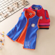 Boys crumpled waistcoat A childs cardiopouses baby zip-shirt girl outside wearing a camshoulder plus thin down CUHK Tongs vest