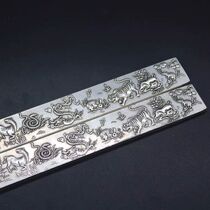 Ancient Play Miscellaneous Collection Wenfang Qaobao Town Ruler Press Paper Bronze silver Town ruler pressed paper XII Zodiac Town ruler