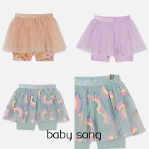 Australian single cot1-8 year old woman Bao Children Summer pure cotton Rainbow plant crushed flower mesh yarn half body waist dress with bottom skirt