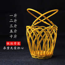 Wine-lifting basket of hand rattan with 1 catty of 2 catties 5 3 catty 10 5 catties of plastic woven basket Wine Basket Imitation Vine woven bamboo basket