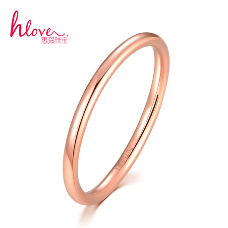 HLOVE/Hui Ai 18K Gold Ring Female Small Plain Ring Color Gold Fine Personality Rose Gold Simple Pinky Ring Tail Ring HLOVE/Hui Ai 18K Gold Ring Female Small Plain Ring Color Gold Fine Personality Rose Gold Simple Pinky Ring Tail Ring