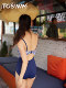 Toswim 수영복 여성용 수영복 1 피스 수영복 얇은 스트랩 셔츠 슈트 ins 스타일 세련되고 슬림 해변 Toswim 수영복 여성용 수영복 1 피스 수영복 얇은 스트랩 셔츠 슈트 ins 스타일 세련되고 슬림 해변
