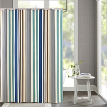 Sister Qiao Sister Shower Curtain Waterproof Thick Bathroom Curtain Cloth Sunshade Romantic Stripes 300 High
