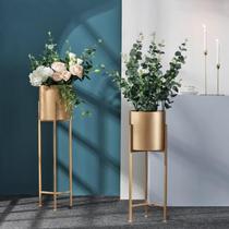 Flower storage opening Nordic jewelry ornaments soft decoration door golden light luxury European simulation green plant partition now