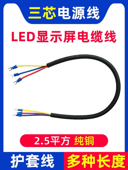 3 코어 전원 코드 LED 디스플레이 풀 컬러 박스 전용 RVV3*2.5 변압기 연결 시스 케이블 3 코어 전원 코드 LED 디스플레이 풀 컬러 박스 전용 RVV3*2.5 변압기 연결 시스 케이블