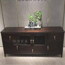 New Chinese solid wood dining room cabinet Restaurant reserve room in the seat closet living room decoration cabinet simple modern side cabinet