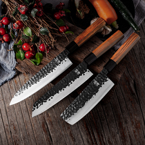 Forging clamp steel chef knife Sanhe steel small kitchen knife cooking fish raw knife 9Cr Chrome Japanese star octagonal handle sharp Halon blade