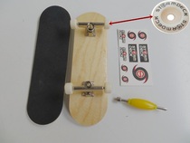 Finger skateboard professional finger skateboard 5 layers Maple fingertip metal bracket long bridge personality graffiti Finger Skateboard