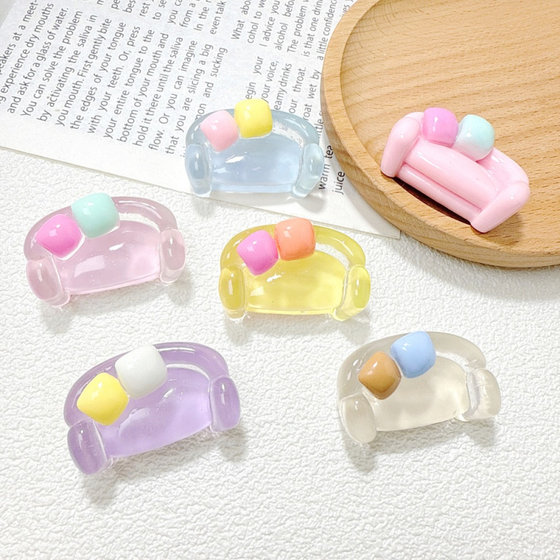 빛나는 시뮬레이션 만화 수지 미니 소파 수지 액세서리 도매 DIY 크림 접착제 빛나는 시뮬레이션 만화 수지 미니 소파 수지 액세서리 도매 DIY 크림 접착제