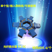 Optical fiber coupler SC-SC Port simplex fiber optic flange connector fiber adapter telecom grade adapter