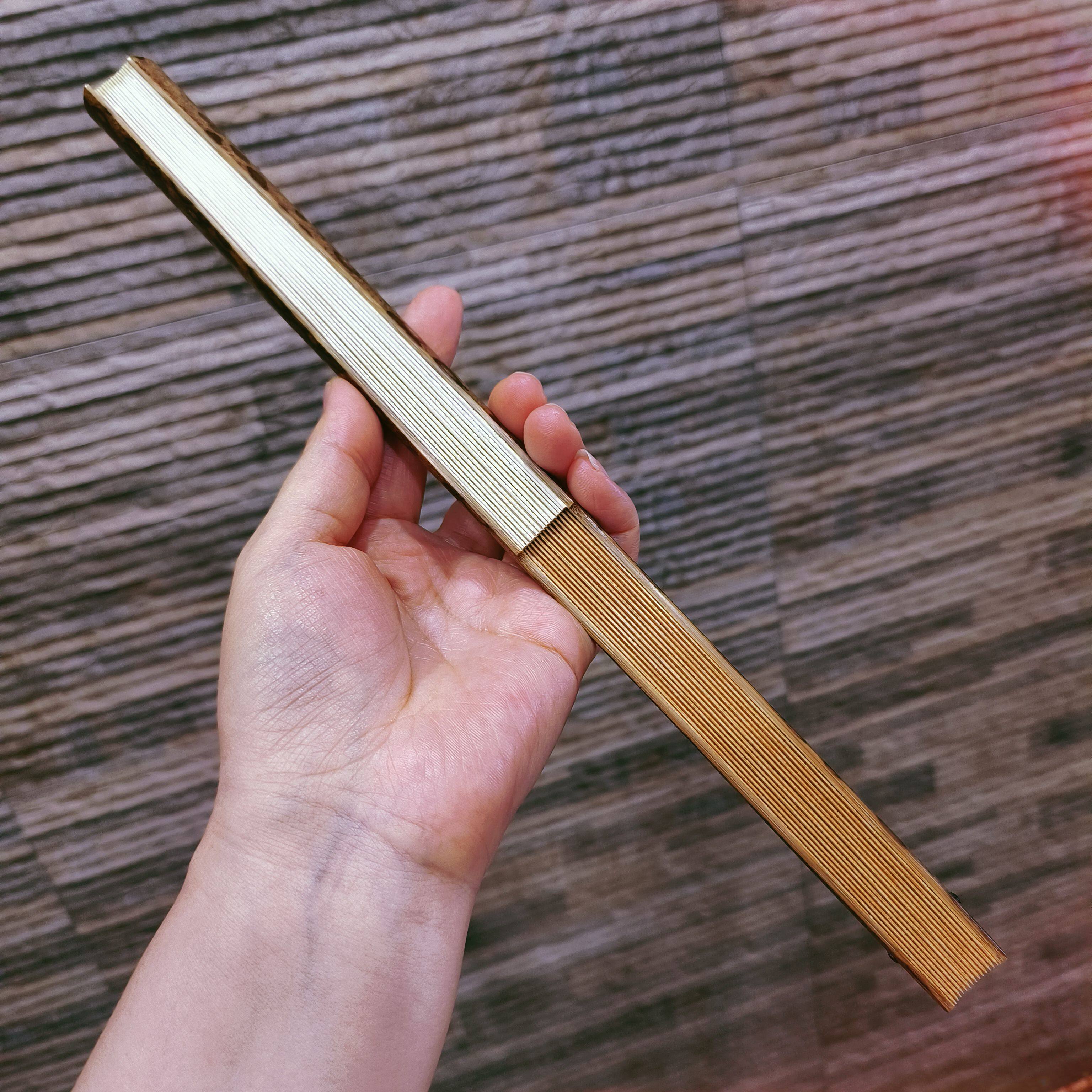 收藏九嶷山老梅鹿黑底圆花95寸文玩折扇非遗江贻兵制古方扇子113