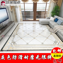 Gray living room parquet floor tiles dining room aisle jigsaw brick corridor porch gilded infinite waterjet puzzle floor tiles