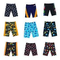 Export Japan childrens swimming trunks Boys five-point pants anti-embarrassment 3-12 years old boys swimming trunks medium and large childrens large size