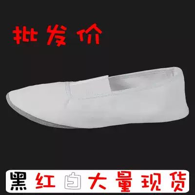 Gymnastics shoes Adult children cotton canvas soft-soled dance shoes Ballet yoga shoes Body shoes White shoes