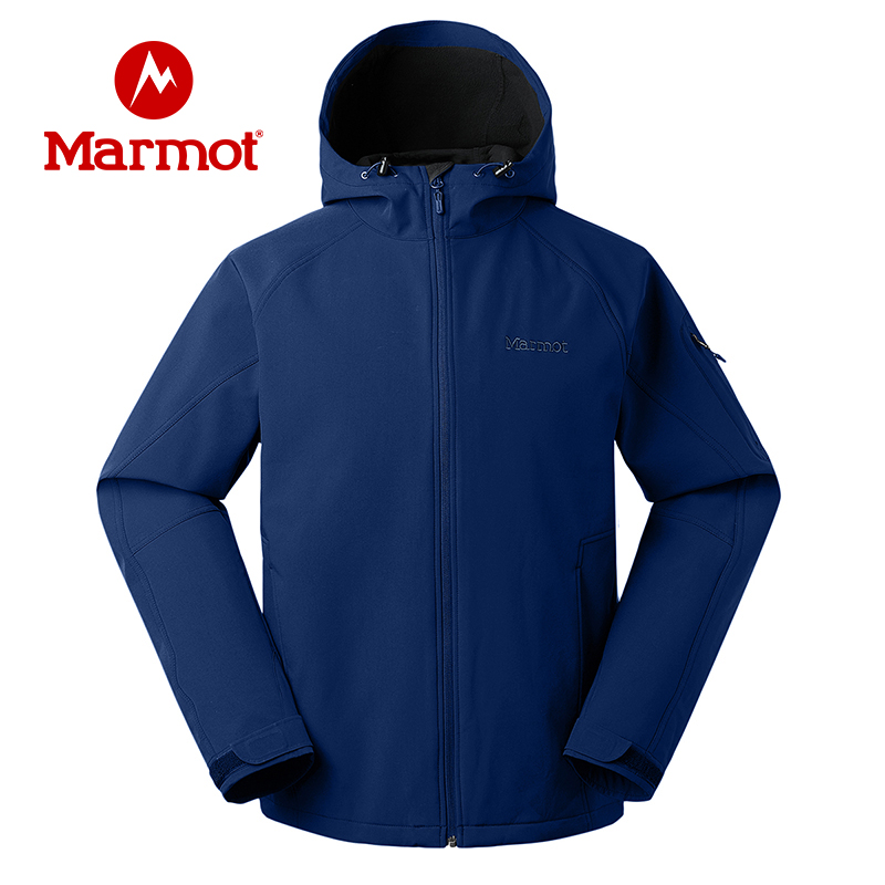 Marmot/土拨鼠秋冬户外耐磨防泼水加厚保暖透气男女夹克M1软壳衣 