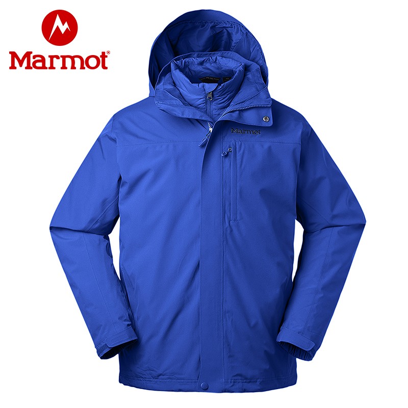 Marmot 土拨鼠 灰鹅绒内胆 男式三合一户外冲锋衣 V40715 双重优惠折后￥1049包邮 2色可选