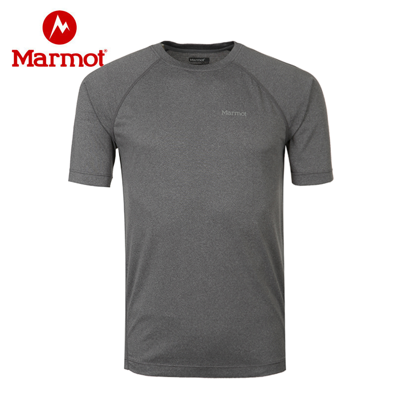 Marmot/土拨鼠运动户外健身休闲透气男士短袖速干T恤薄款 S53550 