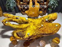 Fragrant camphor wood root carving tea table solid wood economical type small number tea table Home Balcony Tree Root Whole Log Large Tea Table