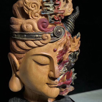 Taihang old stock Cliff natural with shape wood root carving pendulum pieces wood sculptures Carved Landscapes between landscapes and flowers