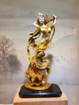 Thousand-year-old camphor wood modeling material root carving wood carving Dunhuang art beauty decoration good product 12228