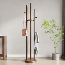 Solid wood Nordic cloister shelving clothes hanger minimalist modern New Chinese light lavish home Silent Wind Home Clothes Racks