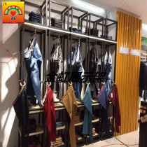 Combination clothing store display rack wall clothing rack Mens and womens hanger display rack Childrens clothing store display rack clothes rack