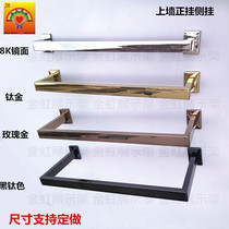 Clothing rack on the wall side hanging on the wall positive hanging square tube crossbar stainless steel positive hanging womens clothing rack childrens clothing rack A-pillar ladder