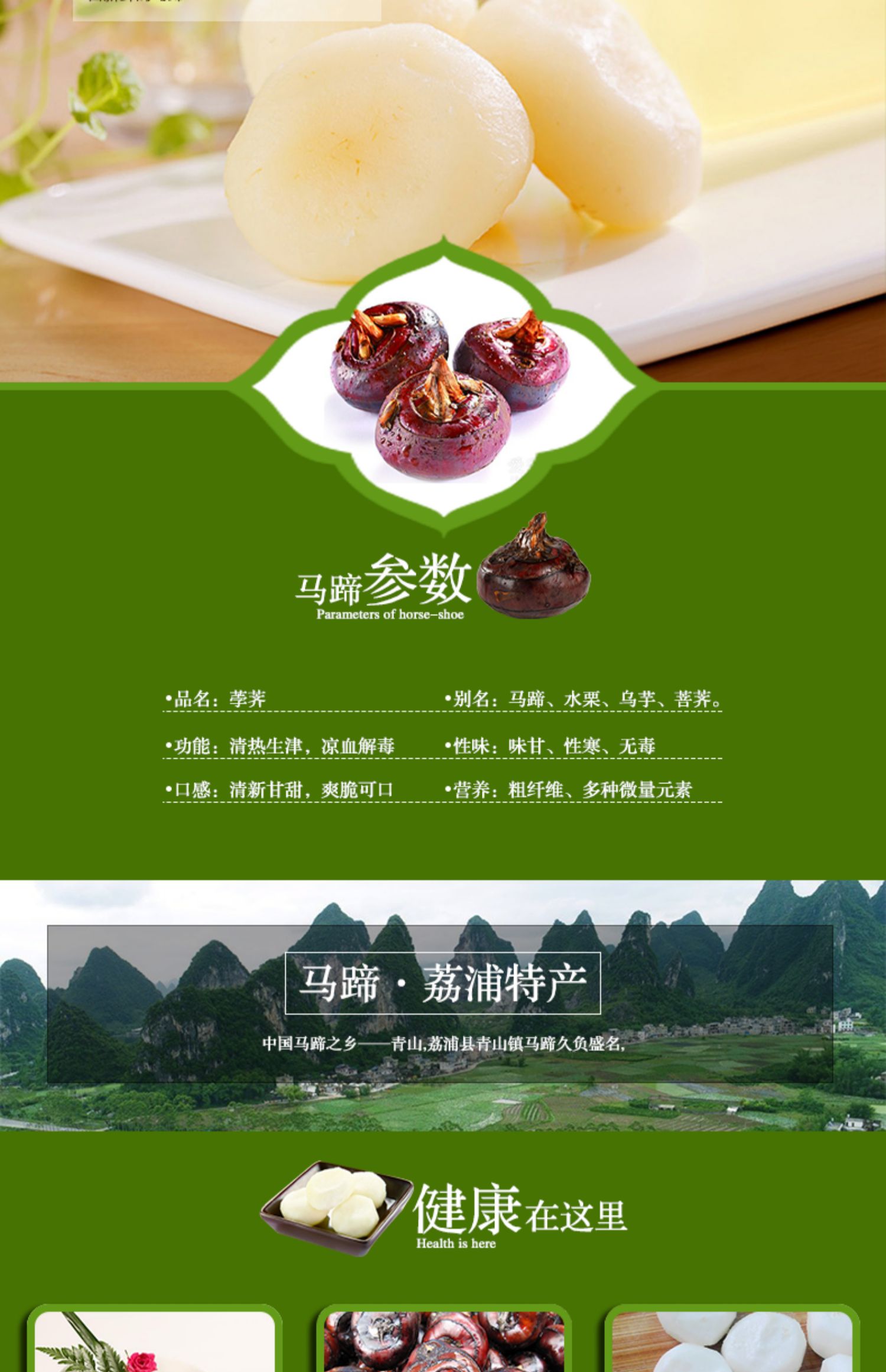 广西桂林荔浦马蹄5斤新鲜荸荠地栗地梨农家水果蔬菜红马蹄果包邮