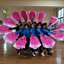 Custom-made prosperity flowers bloom large peony petal dance fan large-scale sports meeting dance props large petals and large leaves