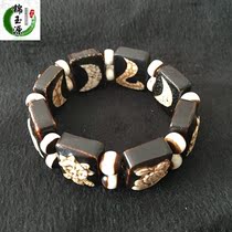 Tianzhu natural Tibetan authentic eight auspicious hand Row Nine-eye shale Auspicious Eight Treasures handpieces Tibetan Buddhist treasures