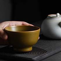 Duqing tea powder glaze large master cup antique pure handmade ceramic tea cup kung fu tea bowl with personal cup
