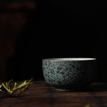 Duqing imitation bronze master cup ceramics single cup large tea cup tea cup pure handmade Jingdezhen