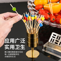 304 stainless steel toothpick box creative KTV countertop fruit swab seat personality hotel restaurant toothpick storage bucket